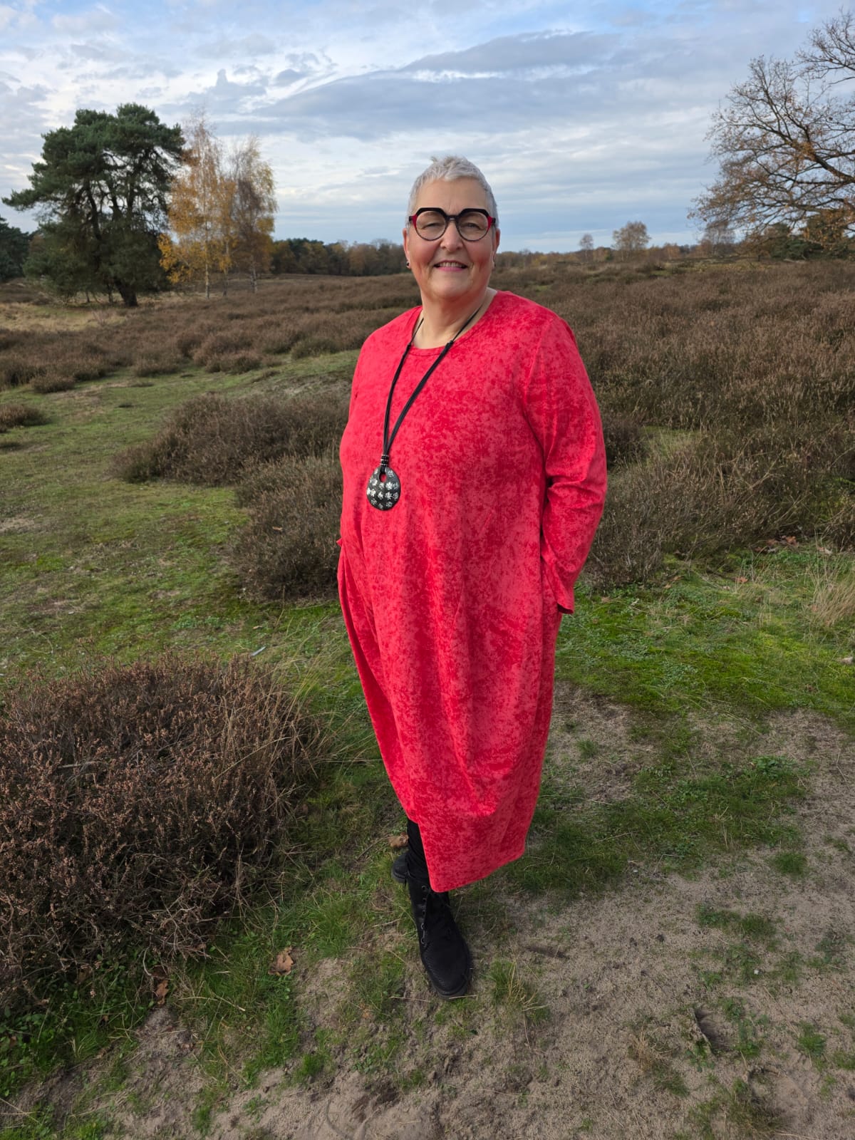 Justyna Ballonkleid rot