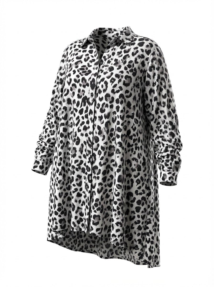 Justyna Longbluse Leo weiß